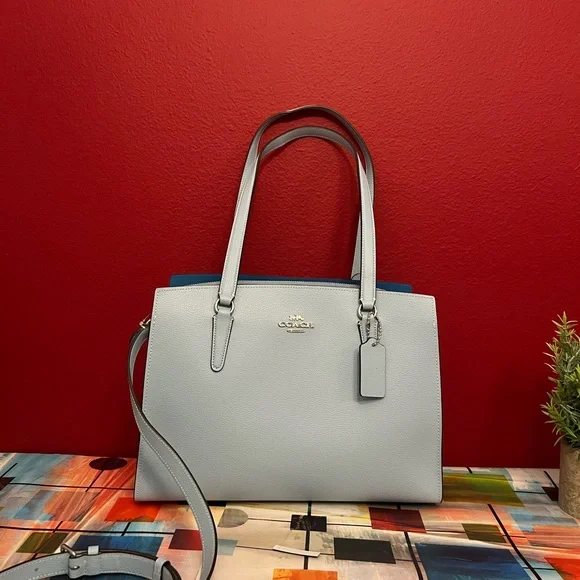 š©µšš©µNWT Two Tone Blue Coach Carryall š©µšš©µ - Picture 7 of 13